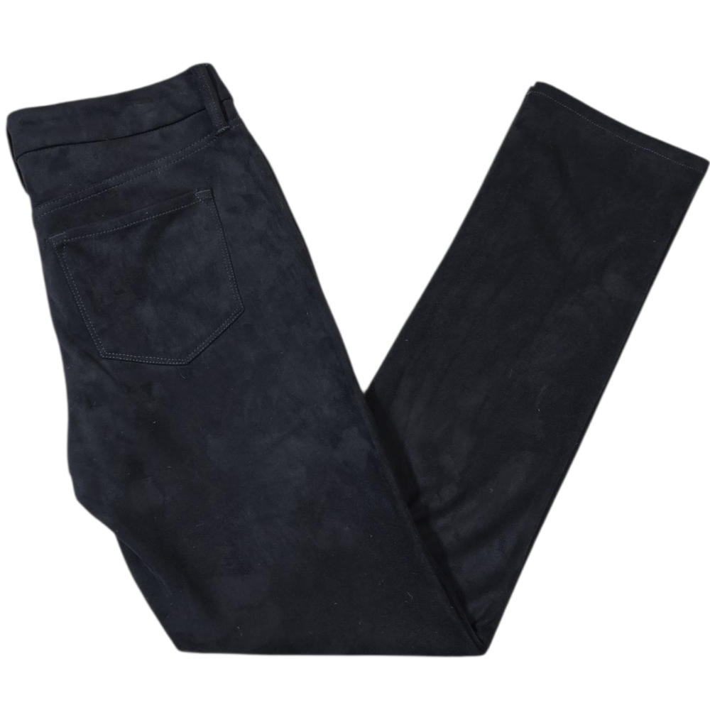 NYDJ Black Faux Suede Straight Leg Pant